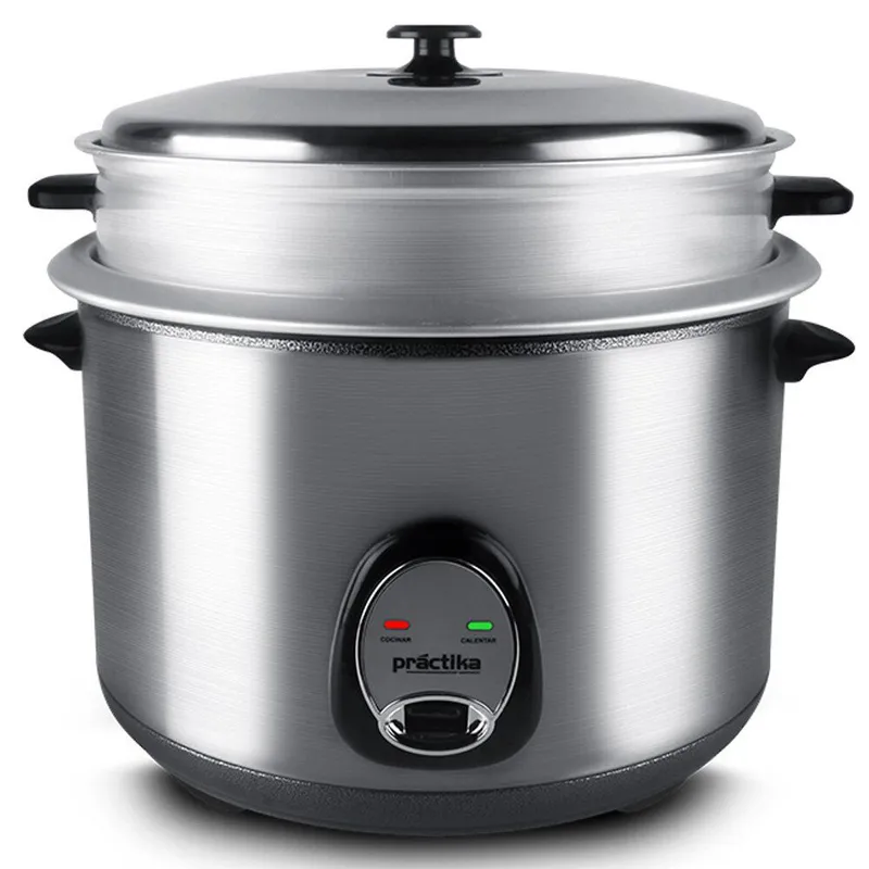 PRACTIKA - Olla Arrocera 4.2 Litros con Vaporera Cromada