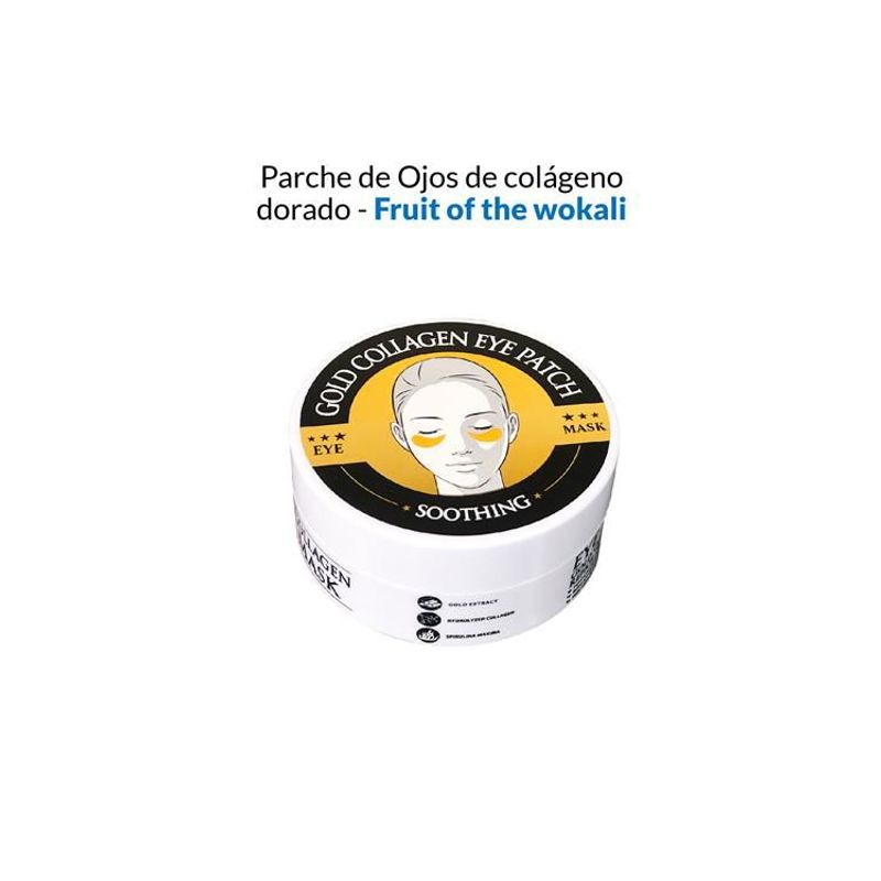 WOKALI - Parche de Ojos de colágeno dorado- Fruit of the wokali