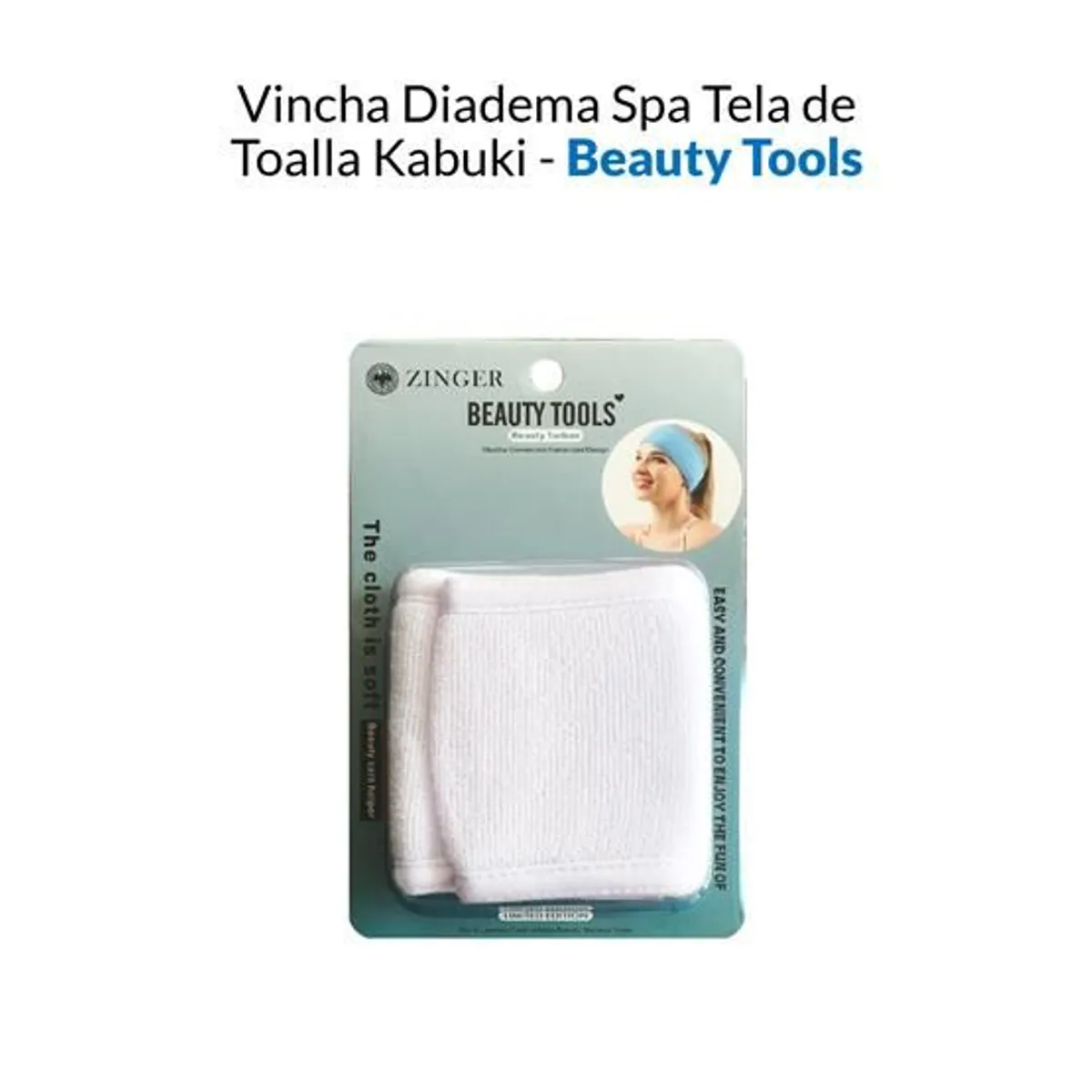 BEAUTY TOOLS - Vincha Diadema Spa Tela de Toalla Kabuki Beauty Tools