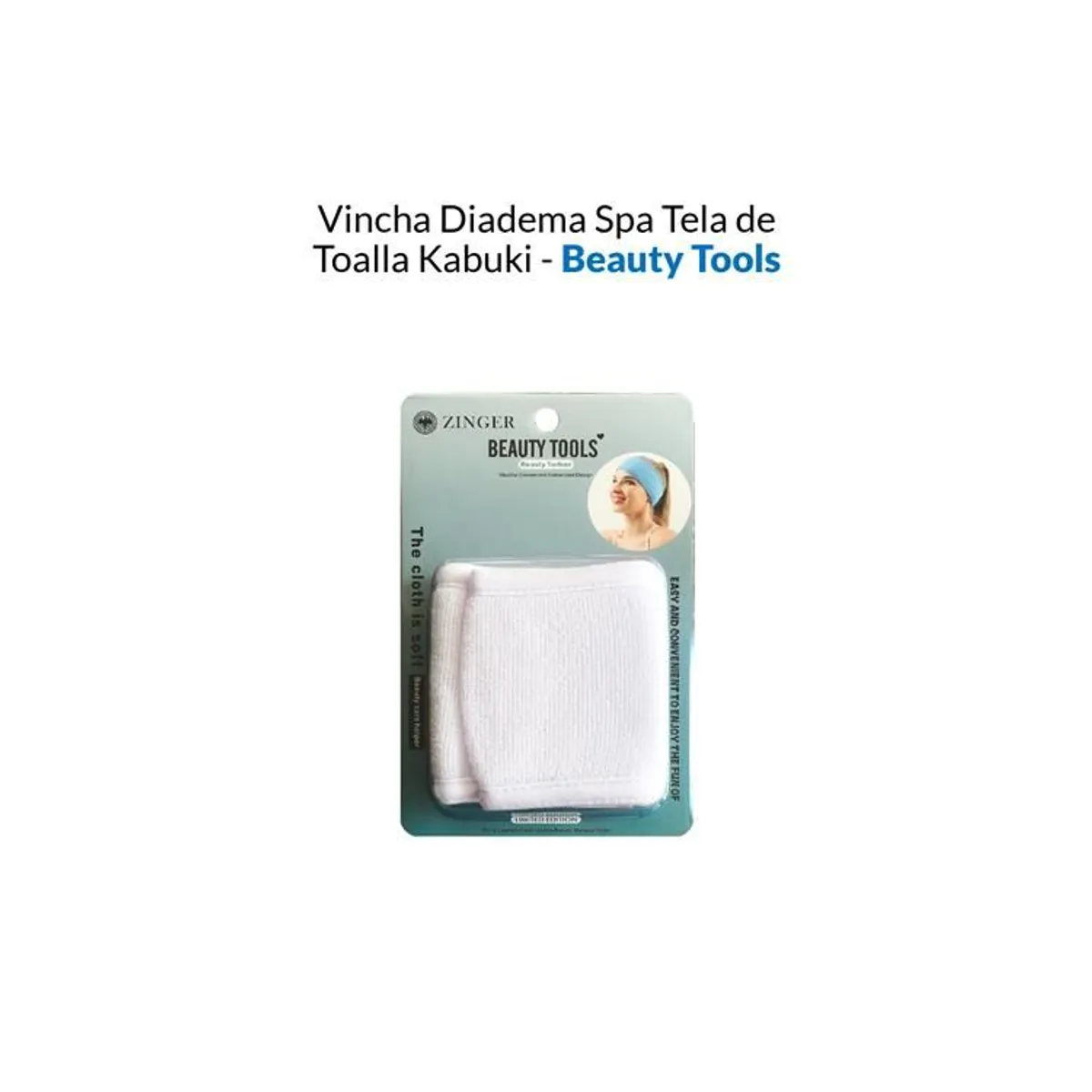 BEAUTY TOOLS - Vincha Diadema Spa Tela de Toalla Kabuki Beauty Tools