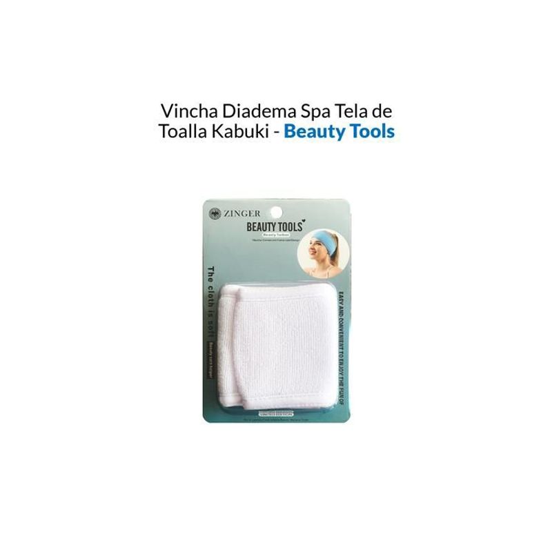 BEAUTY TOOLS - Vincha Diadema Spa Tela de Toalla Kabuki Beauty Tools