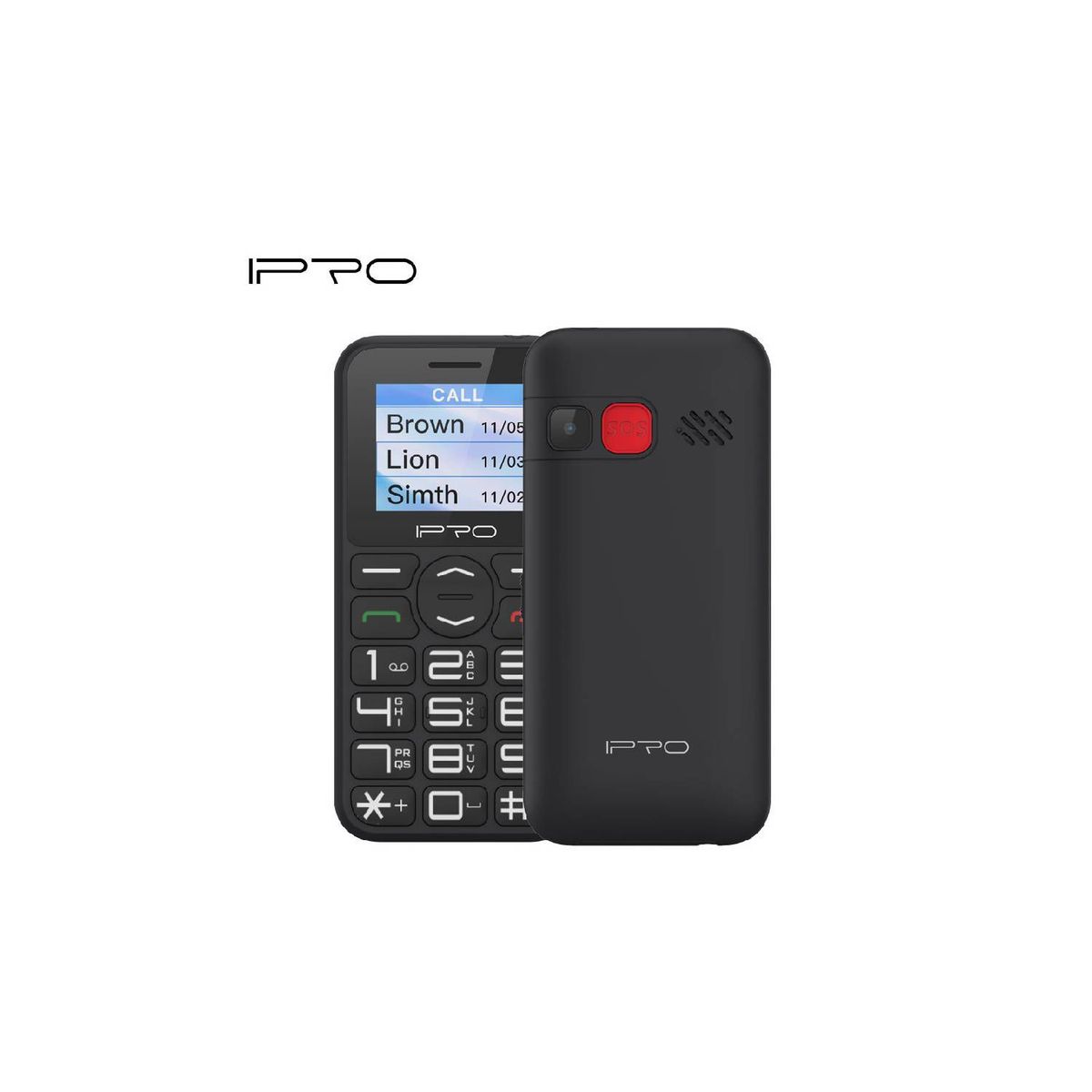IPRO - Celular BASICO 4G IPRO F188S Radio FM Camara TECLAS GRANDES Negro