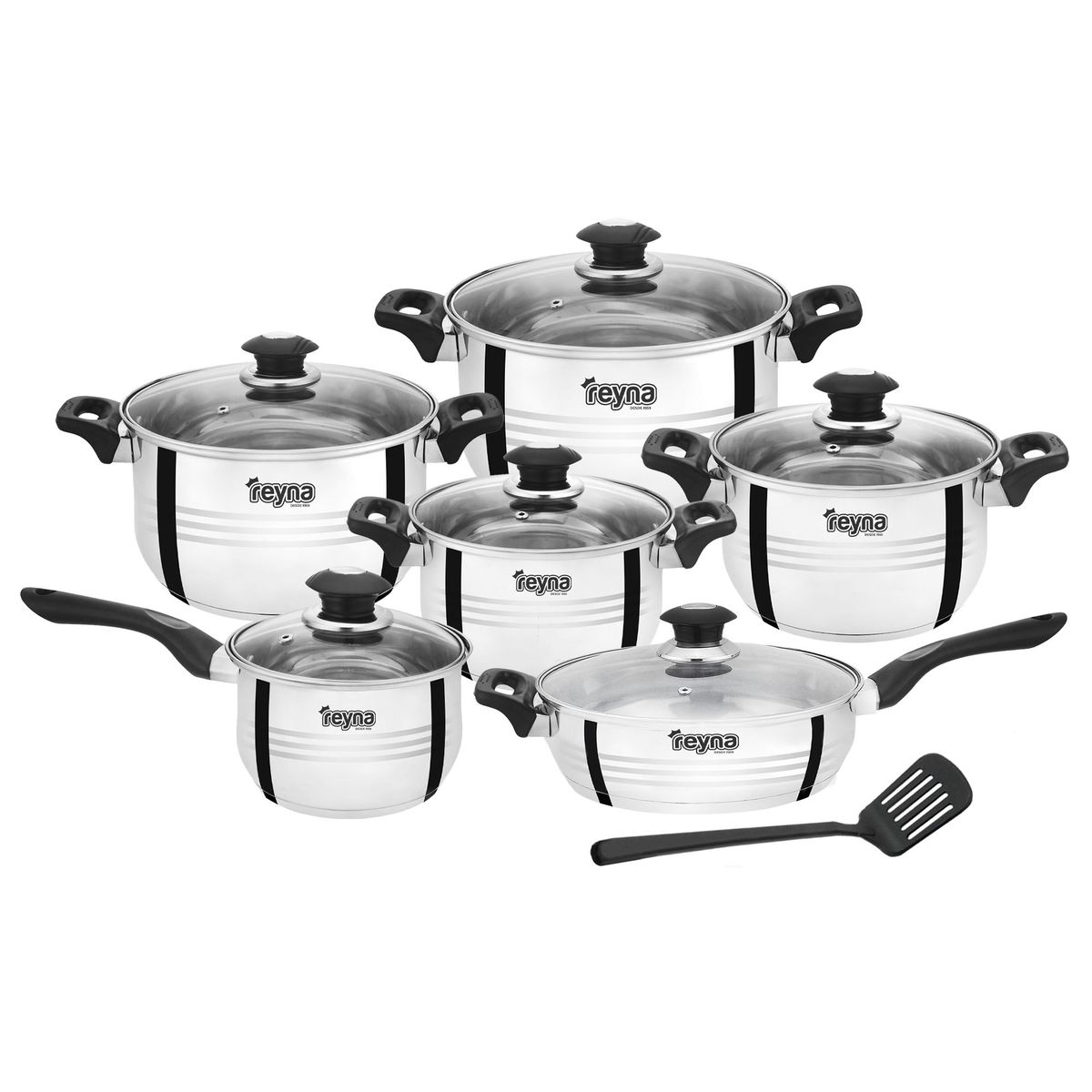 Reyna - Juego ollas de acero Classic 12 piezas