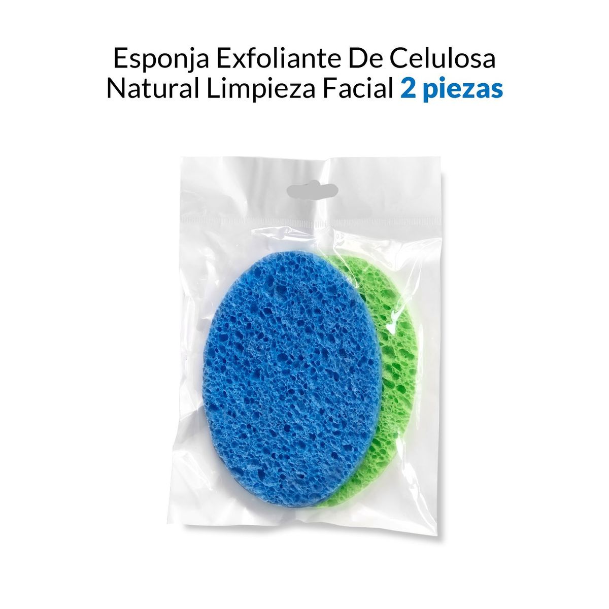 GENERICO - Esponja Exfoliante De Celulosa Natural Limpieza Facial 2 u