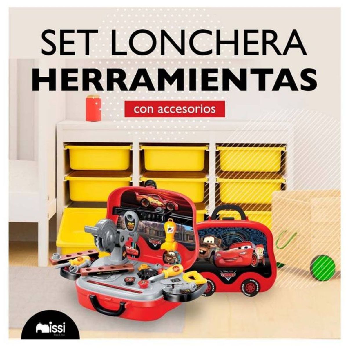 PIXAR - Set De Herramientas Y Lonchera De Rayo Macqueen Cars
