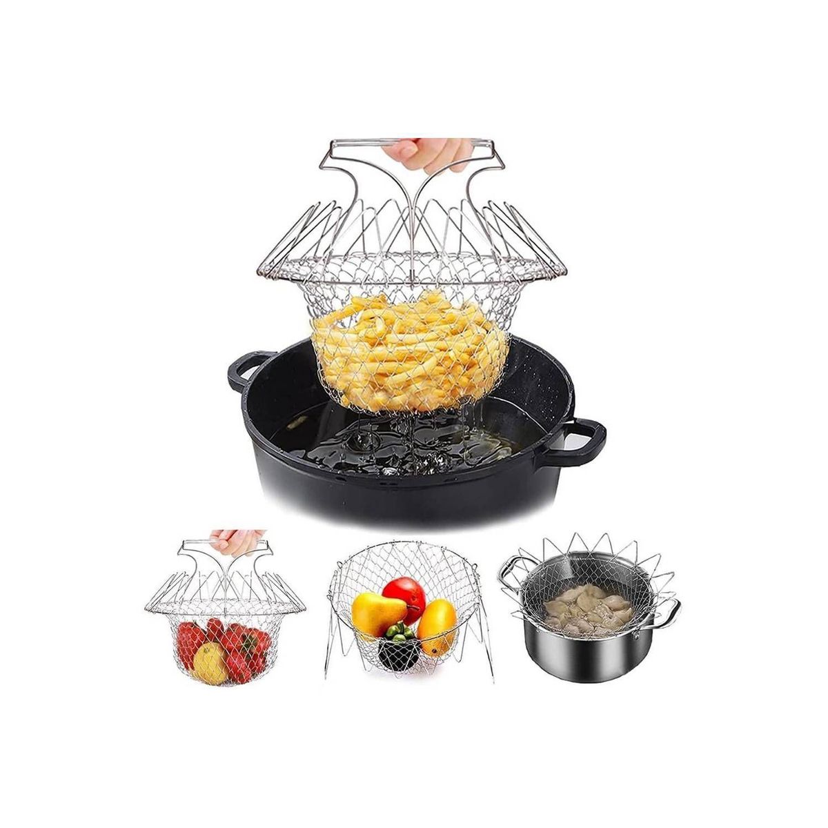 GENERICO - Colador con Malla de Acero Inoxidable para Cocina 207C