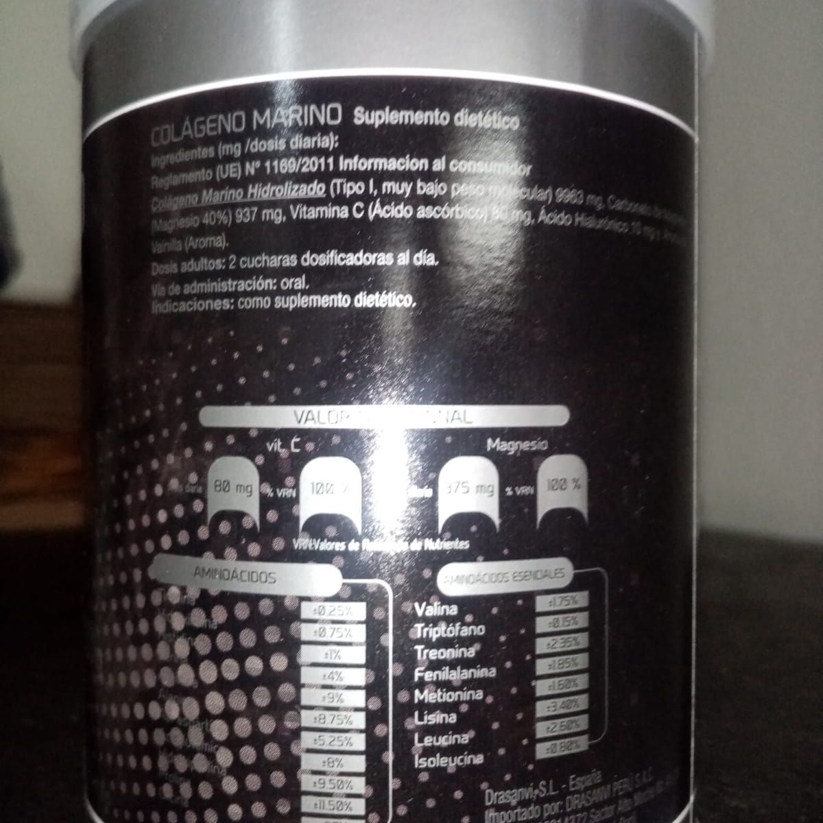 DRASANVI - Colágeno Marino Hidrolizado Magnesio Sabor Vainilla 300 gr