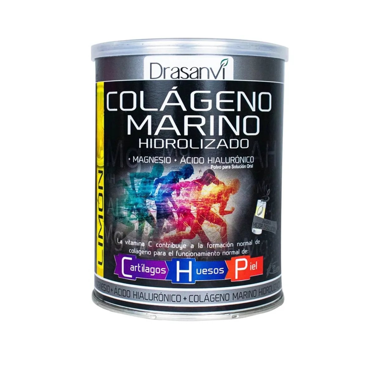DRASANVI - Colágeno Marino Hidrolizado Magnesio Sabor Limón 300 gr