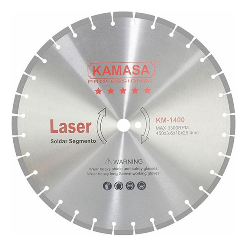 KAMASA - Disco Diamantado Segmentado 18 450 mm para Concreto Kamasa KM1400