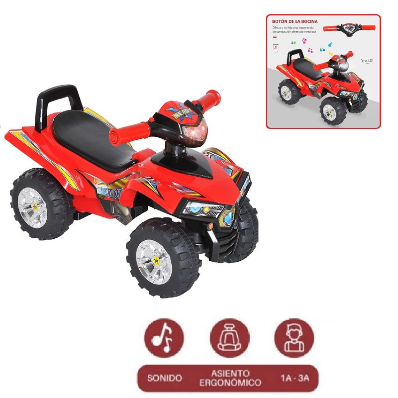 GENERICO - coche Bugi Musical Cuatrimoto KIM-551 - rojo