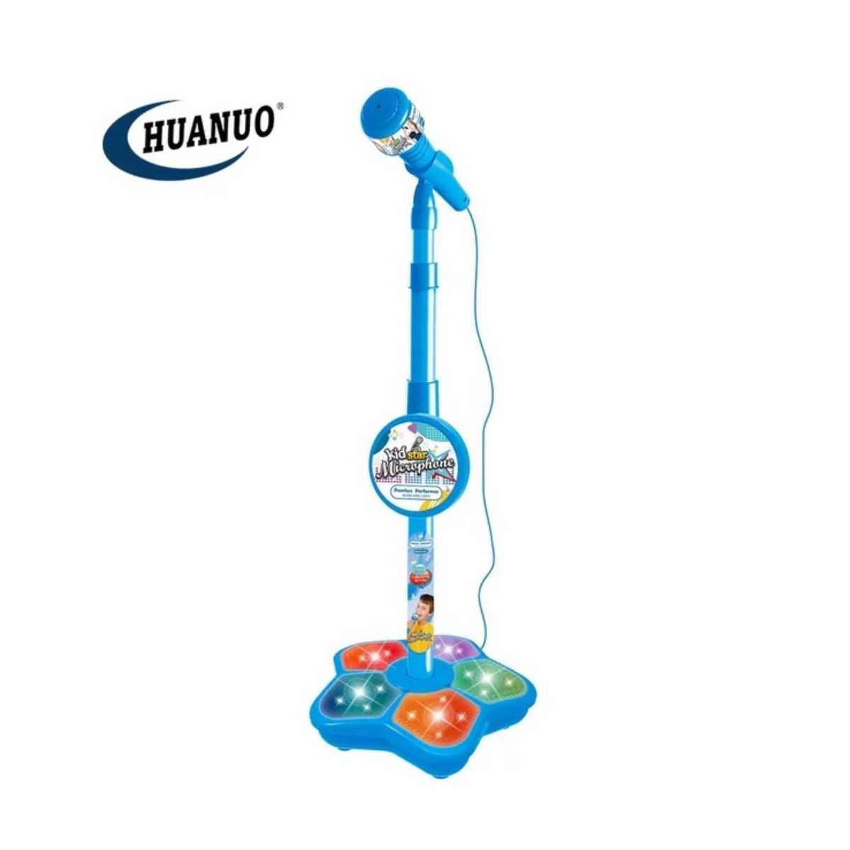 GENERICO - Microfono Karaoke con Base de Luces Juguete para Niños