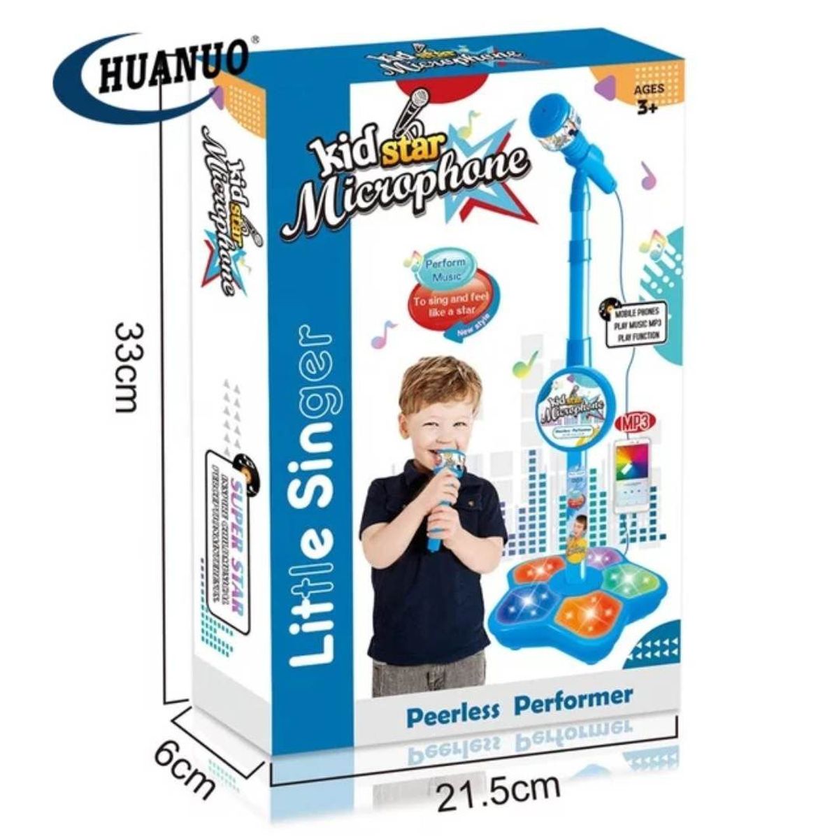 GENERICO - Microfono Karaoke con Base de Luces Juguete para Niños