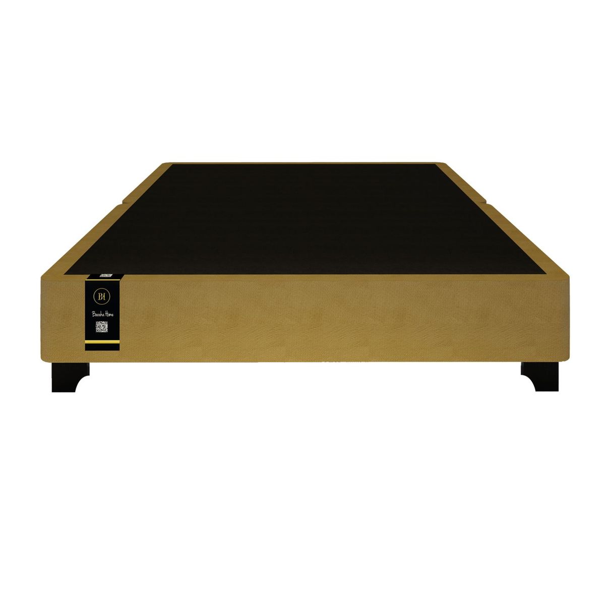 BARAKA HOME - Base De Cama Luton Queen Americano 153 x 203 2 Piezas - Beige Oscuro