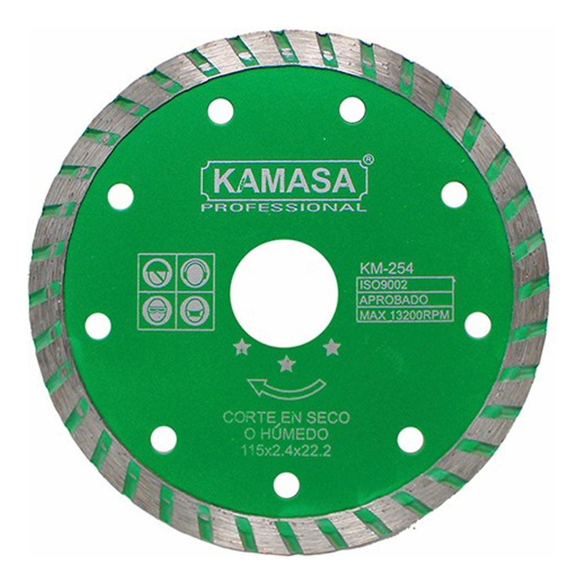 KAMASA - Disco Diamantado Turbo 4 1/2" (115 mm) para Cerámica Kamasa KM254