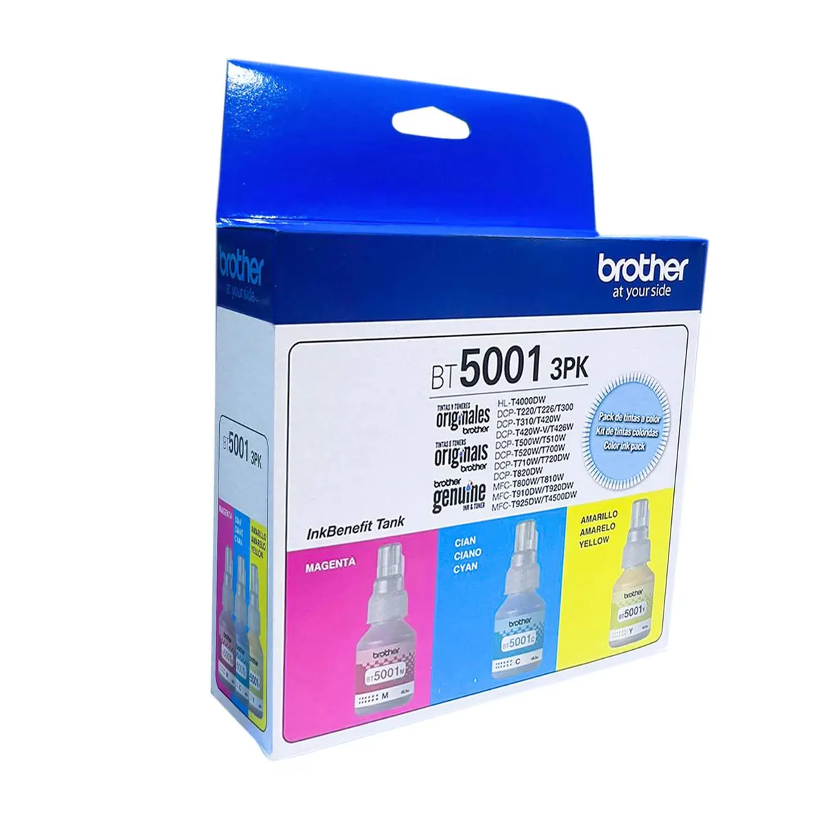 BROTHER - Botellas de tinta Brother BT5001 3PK-TANK los 3 colores
