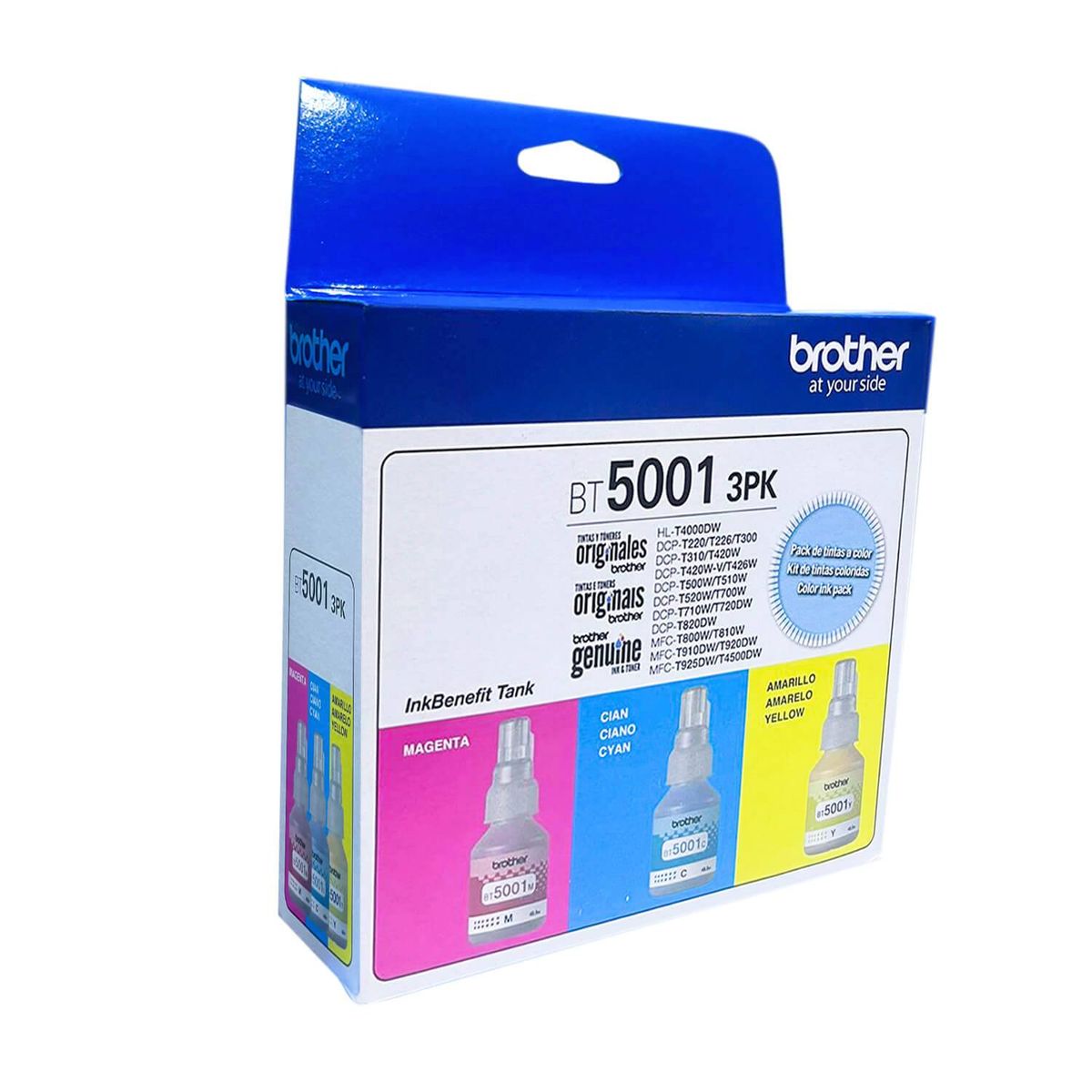 BROTHER - Botellas de tinta Brother BT5001 3PK-TANK los 3 colores