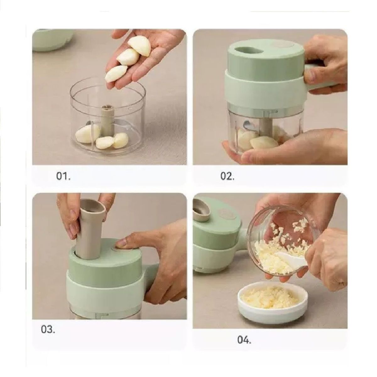 OTTOWARE - Cortador Eléctrico de Verduras 4 en 1