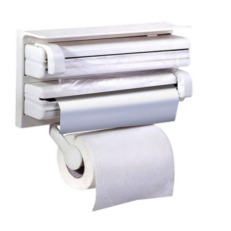 GENERICO - Dispensador de Papel Toalla 3 en 1 Aluminio