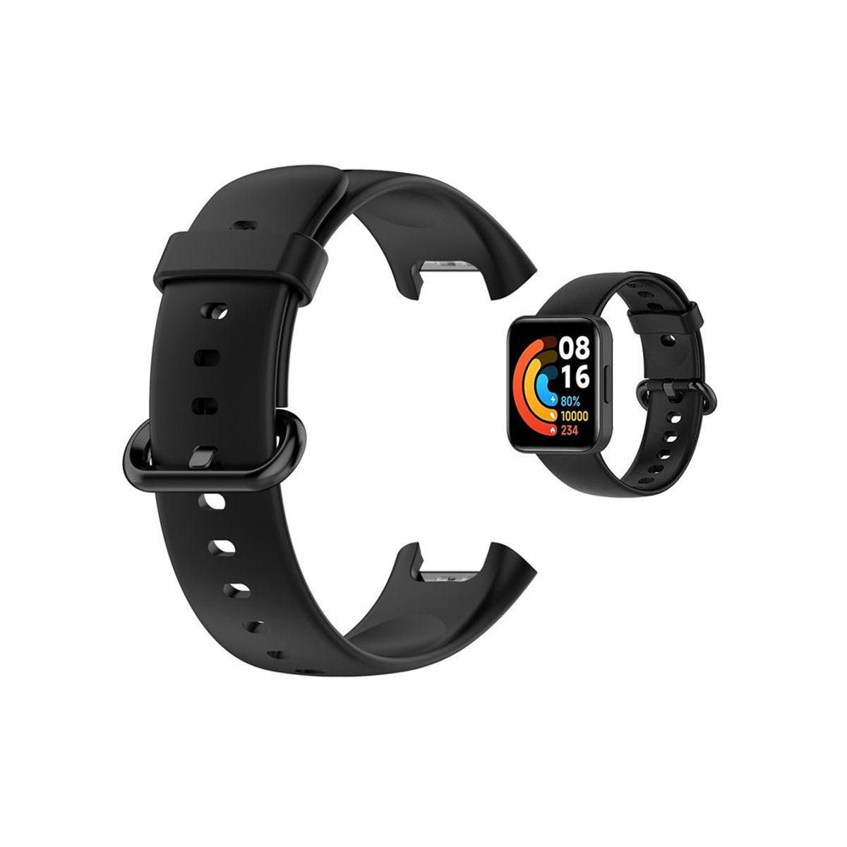 GENERICO - Correa de Silicona para Redmi Watch 2 Lite Negro