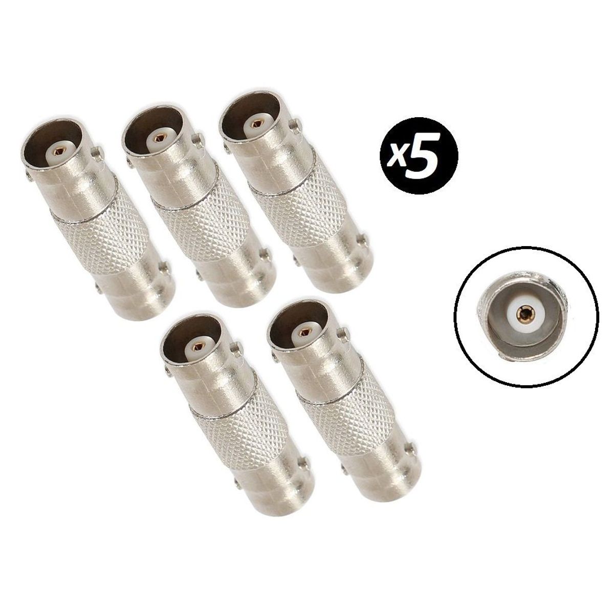 GENERICO - UNION BNC HEMBRA x 5 UNIDADES CCTV CÁMARAS DVR