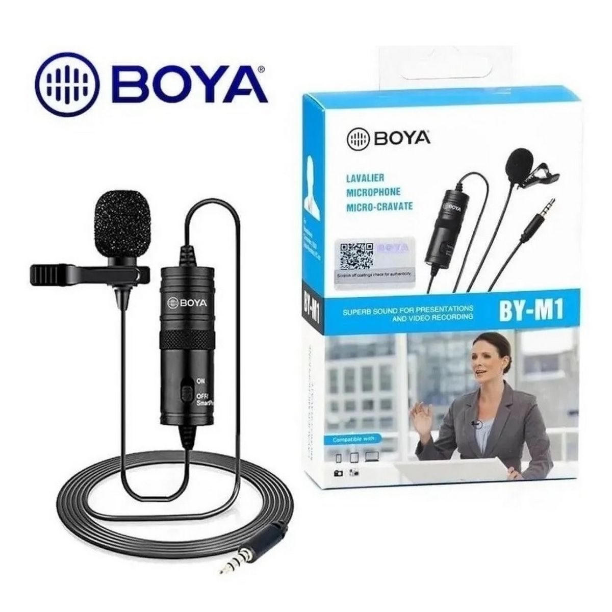 BOYA - Micrófono Solapero - BOYA BY-M1 - Para Celulares y Cámaras DSLR