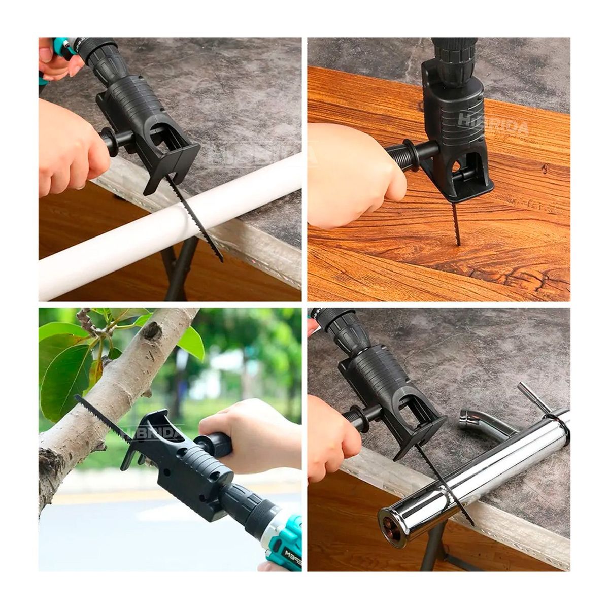 TOTAL TOOLS - COMBO TALADRO ATORNILLADOR INALÁMBRICO ADAPTADOR CALADORA PUNTAS