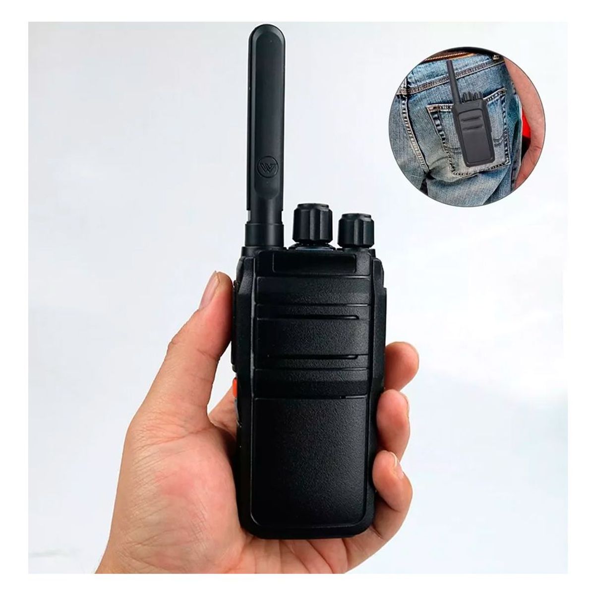 GENERICO - Walkie Talkie Radio Transmisor Receptor 16 canales 400-470MHz 3800 mAh