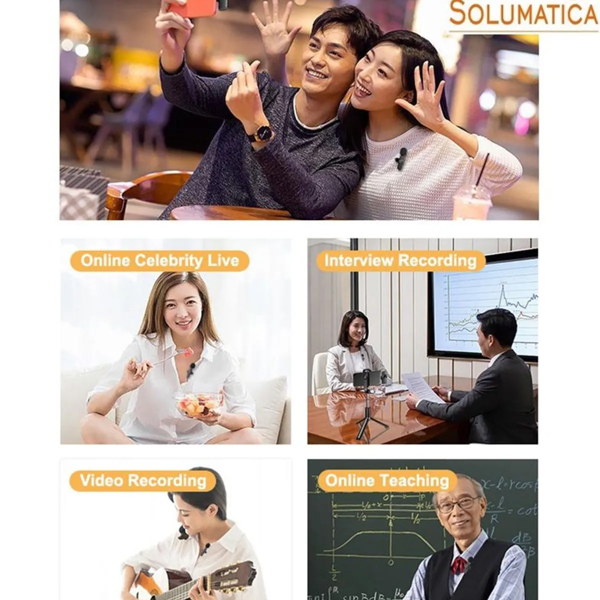 OEM - Microfono Inalambrico Tipo C Para Celular Live Redes Sociales