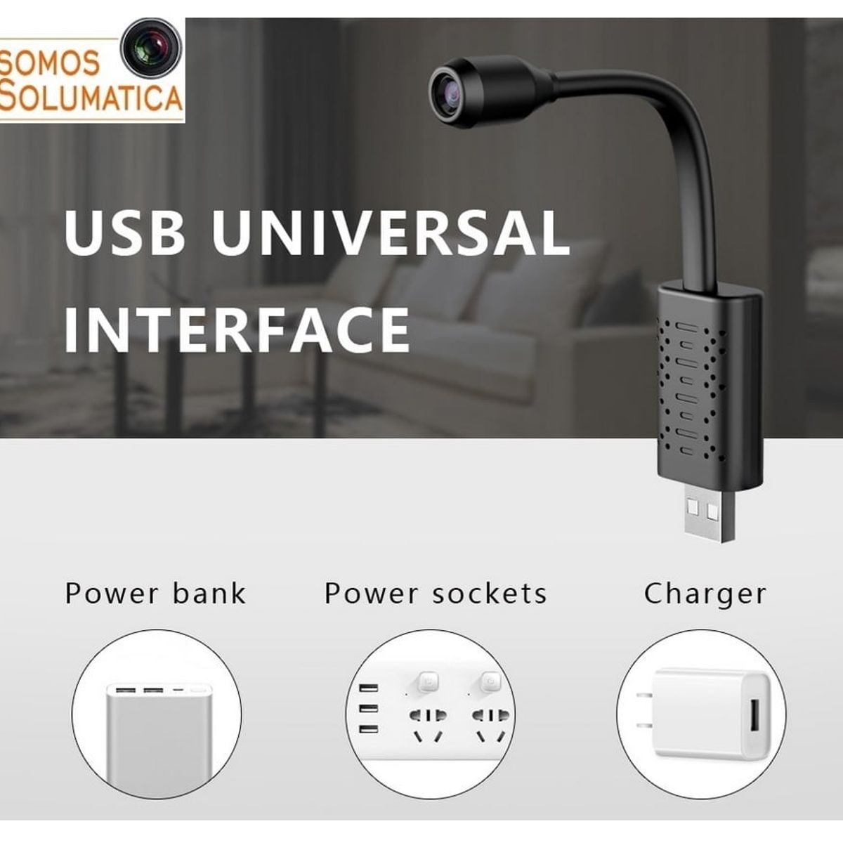 OEM - Camara Espia Wifi - Solumatica - Lente Flexible Para Celulares