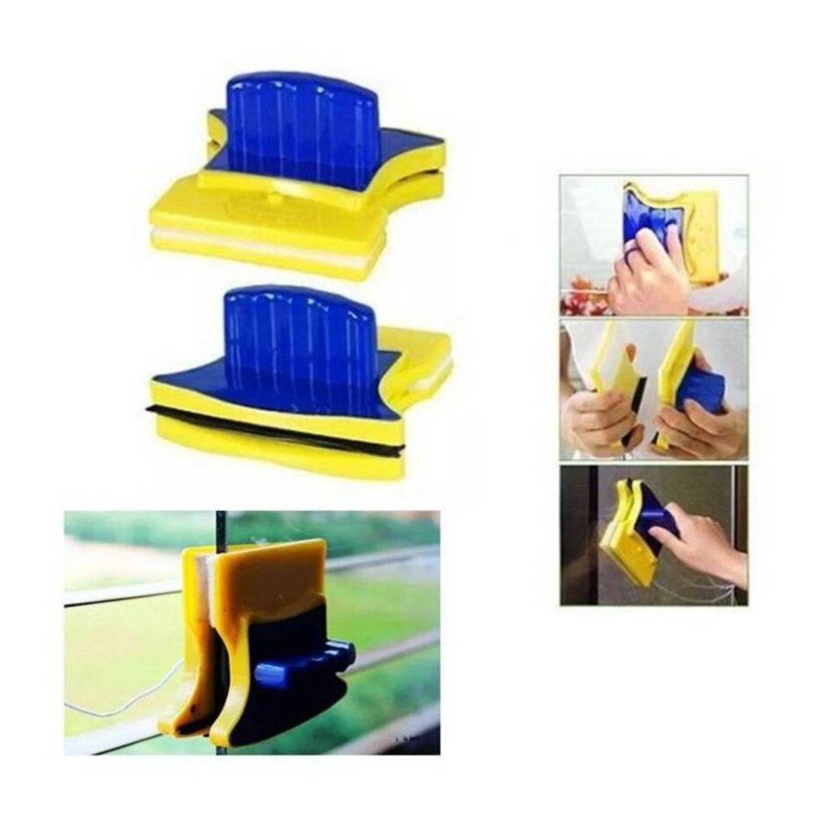 SEISA - Limpiador vidrio magnetico limpiador lunas para exteriores