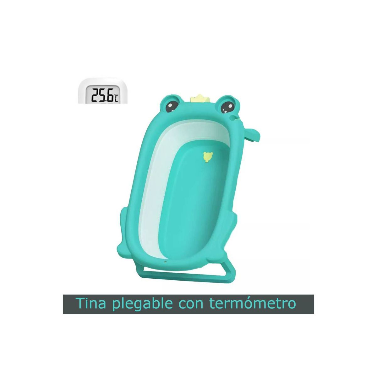 GENERICO - Tina de baño para bebe Plegable Termómetro Tina bebe VERDE