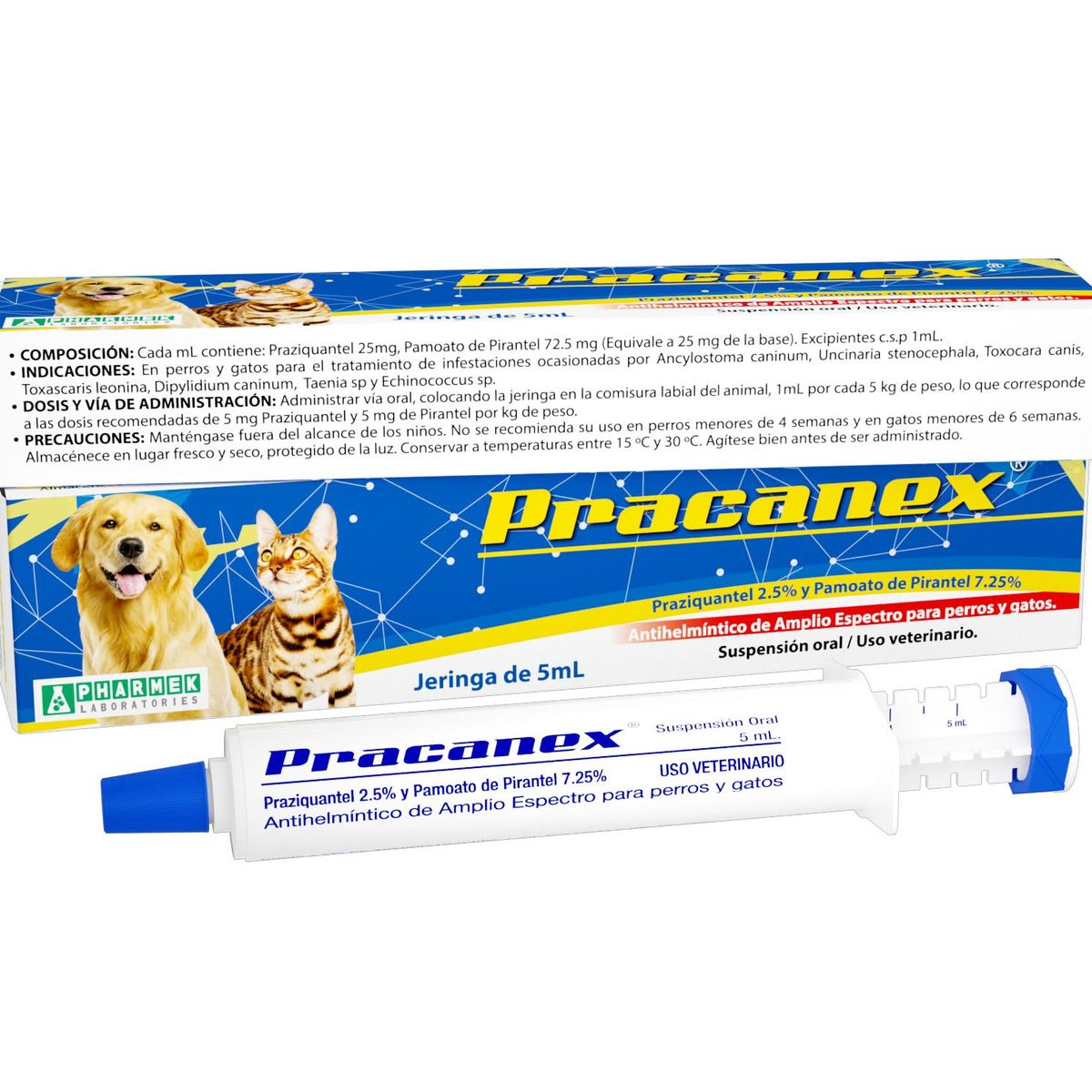 GENERICO - PRACANEX 5 ML ANTIPARASITARIO MASCOTAS VIA ORAL