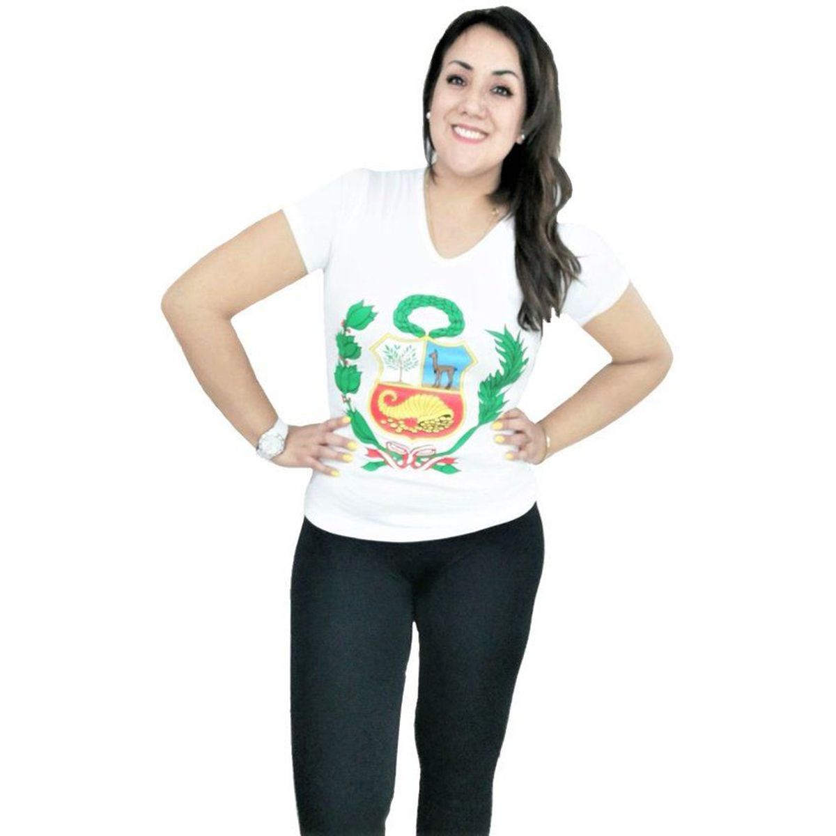 GENERICO - Polo Mujer diseño Escudo - Blanco