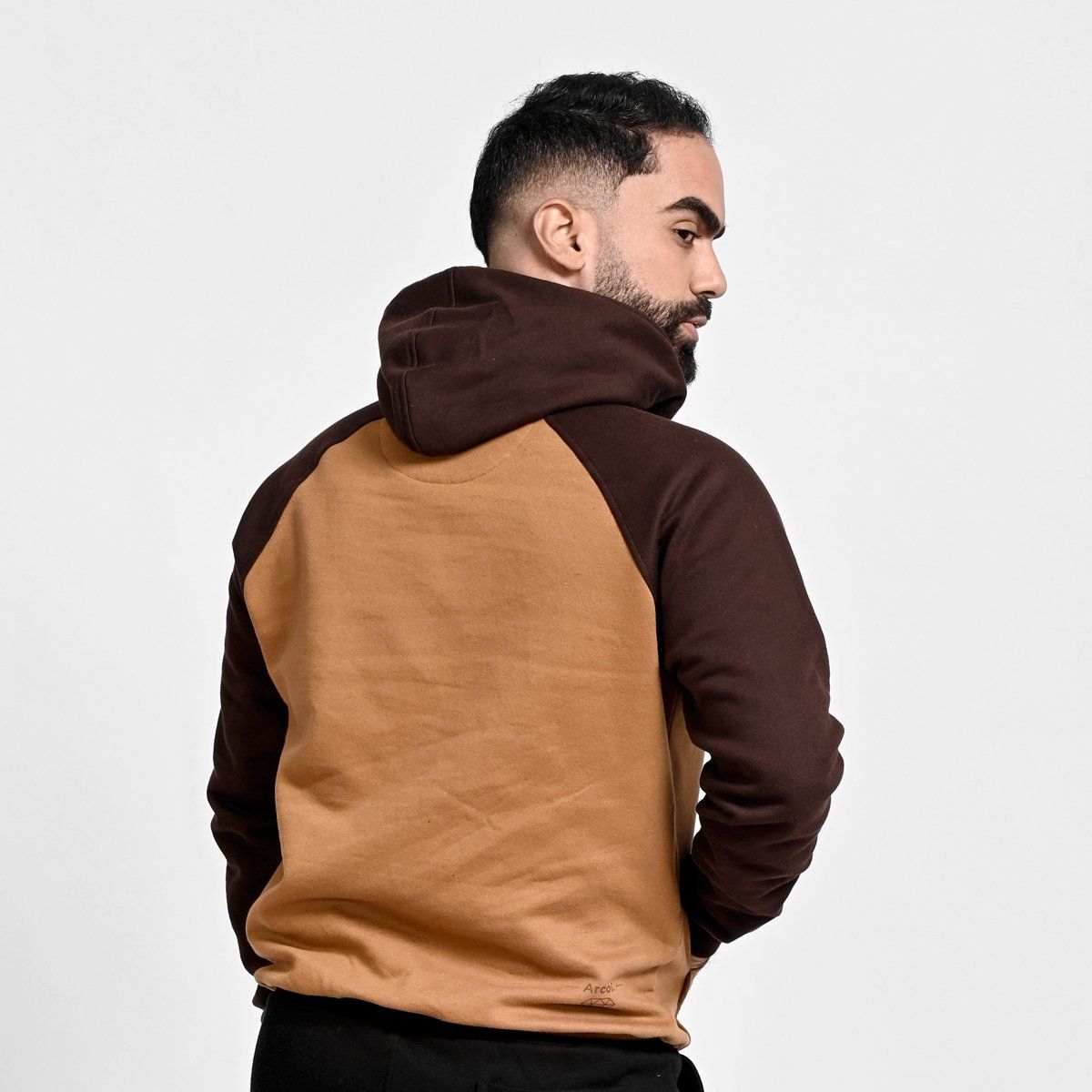 GENERICO - Polera de algodón franelada color marrón camello cabana hombre Arcoi