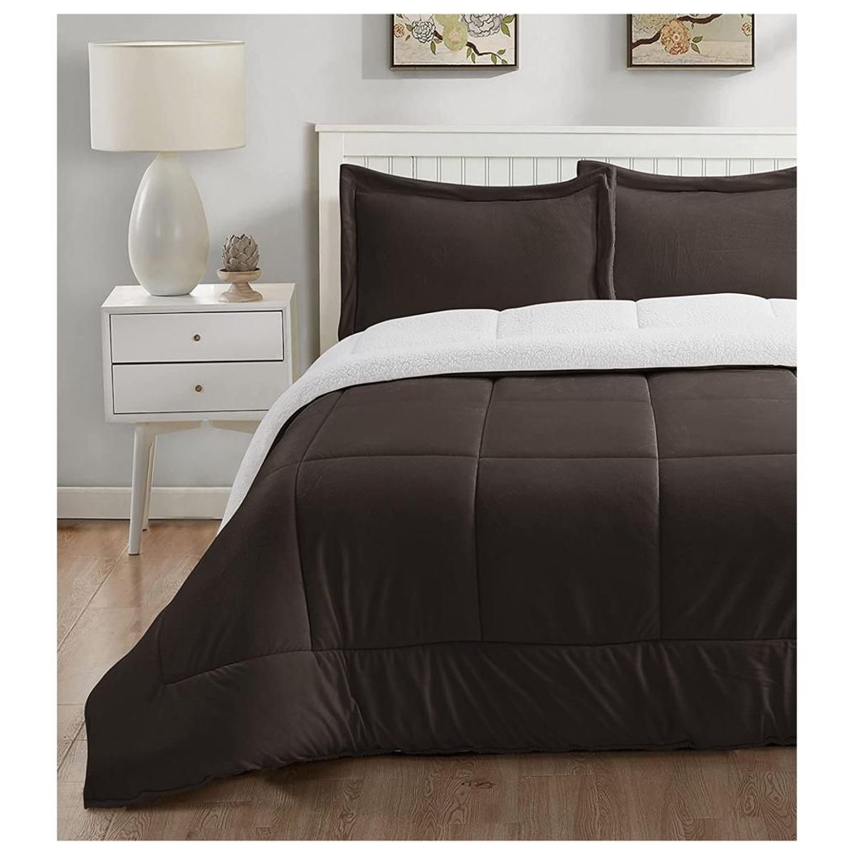 TEFI HOME - Edredón Sherpa Marrón 1.5 PLAZA