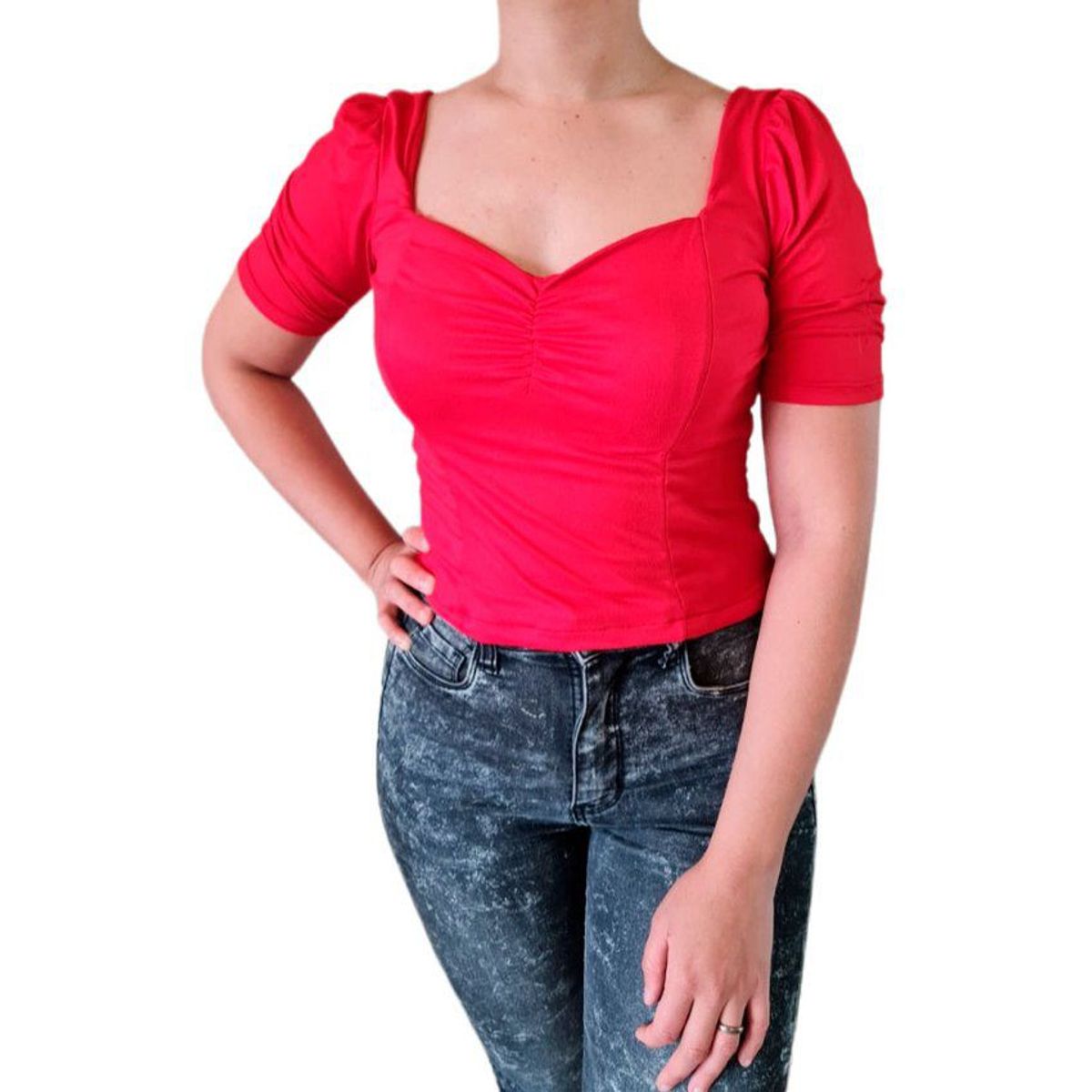 GENERICO - Blusa mujer Mirella  - Rojo