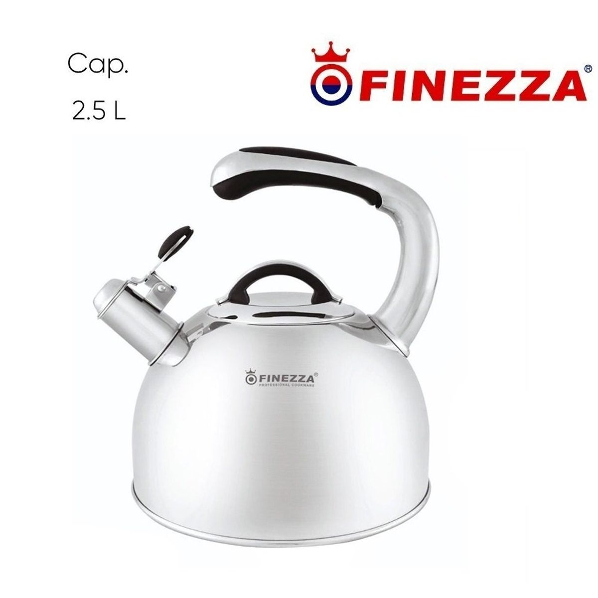 FINEZZA - Tetera Finezza 2.5 lt. Acero Inoxidable Alta Calidad