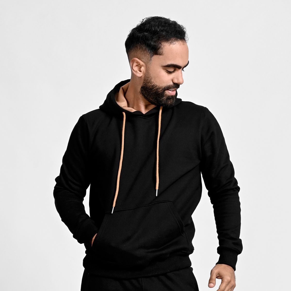 GENERICO - Polera hoodie afranelada hombre Arcoi