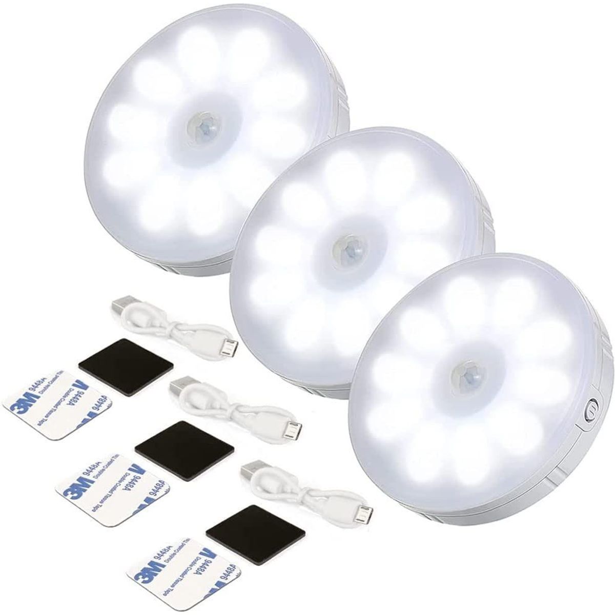 OEM - Luces Led con Sensor de Movimiento Recargable 3PCS