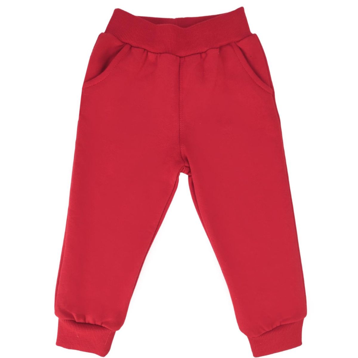 GENERICO - Pantalon Bebe jogger - French Terry - Rojo