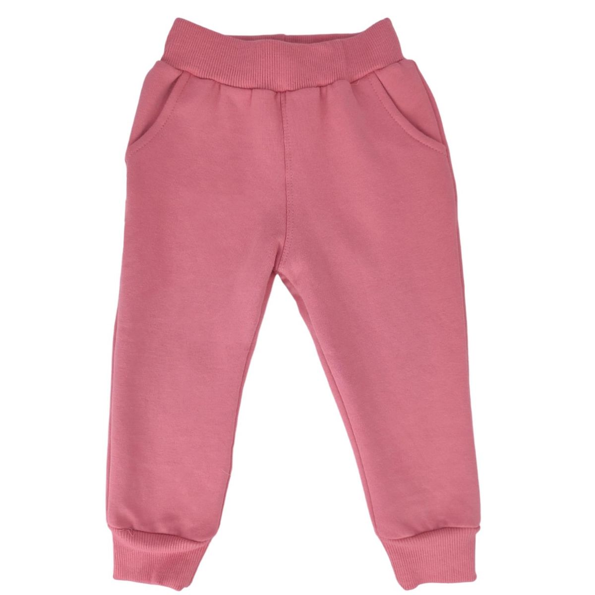 GENERICO - Pantalon Bebe jogger - French Terry - Palo Rosa