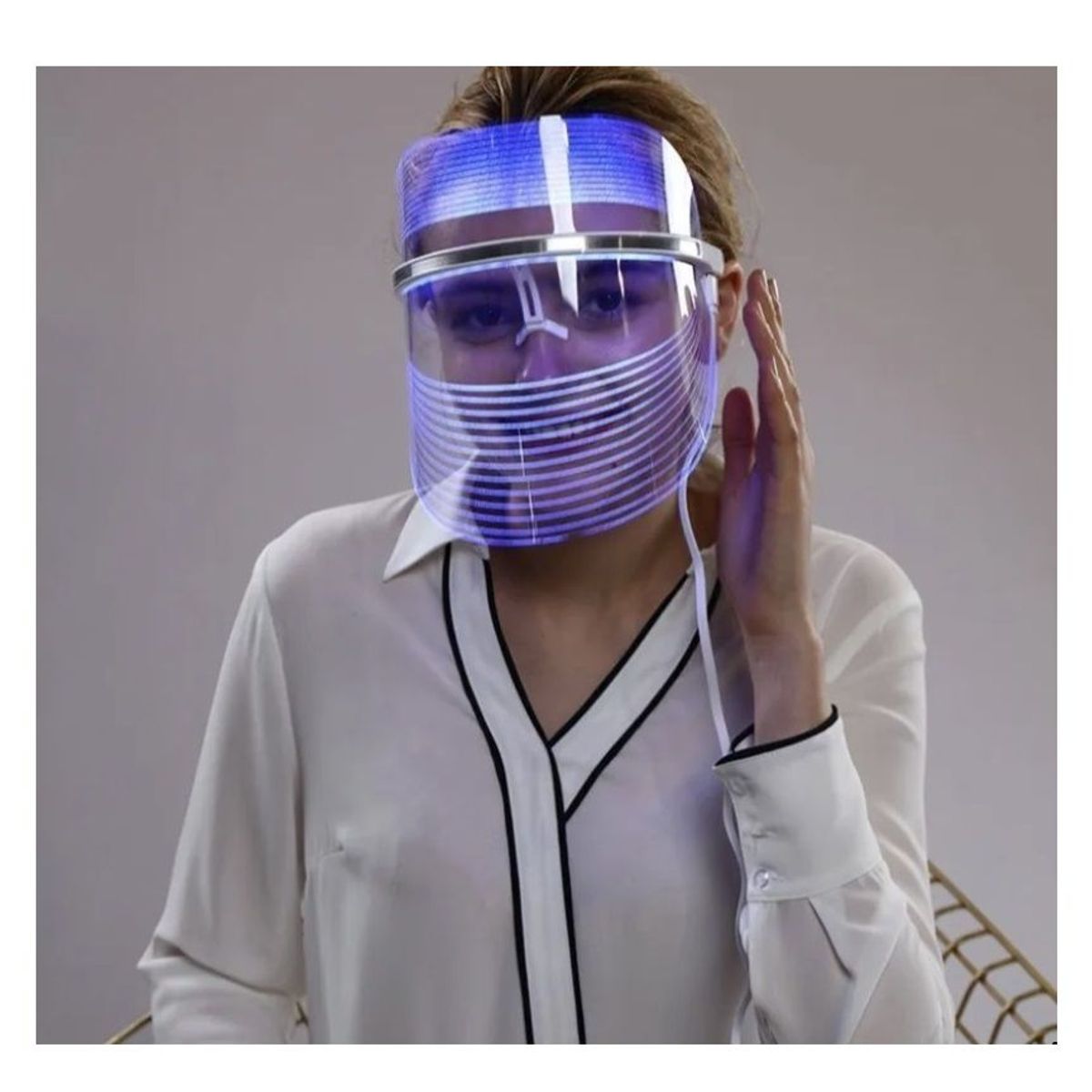 GENERICO - MASCARA FACIAL LED 3 COLORES - FOTOTERAPIA