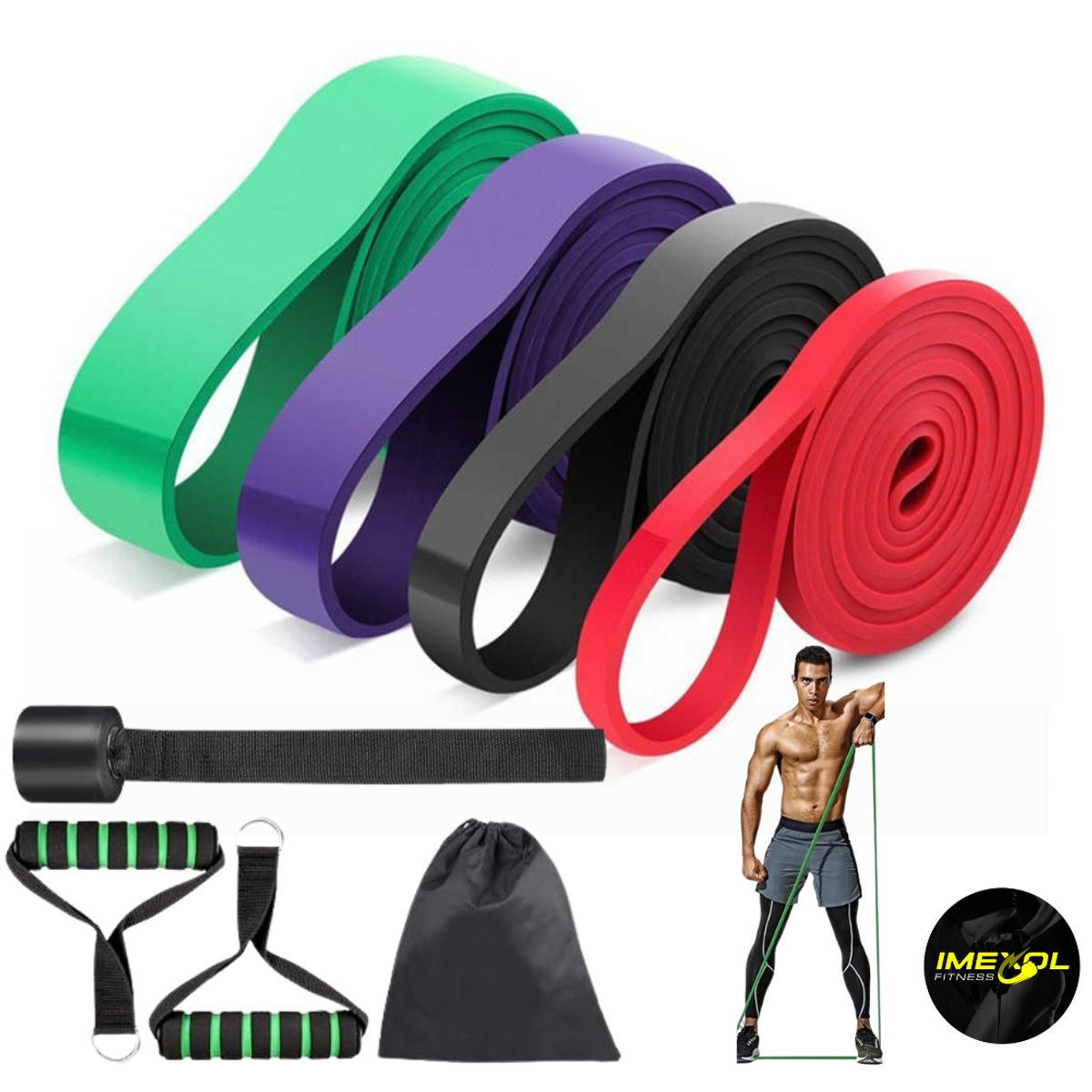 GENERICO - BANDAS DOMINADAS CROSSFIT X 4 UNIDADES