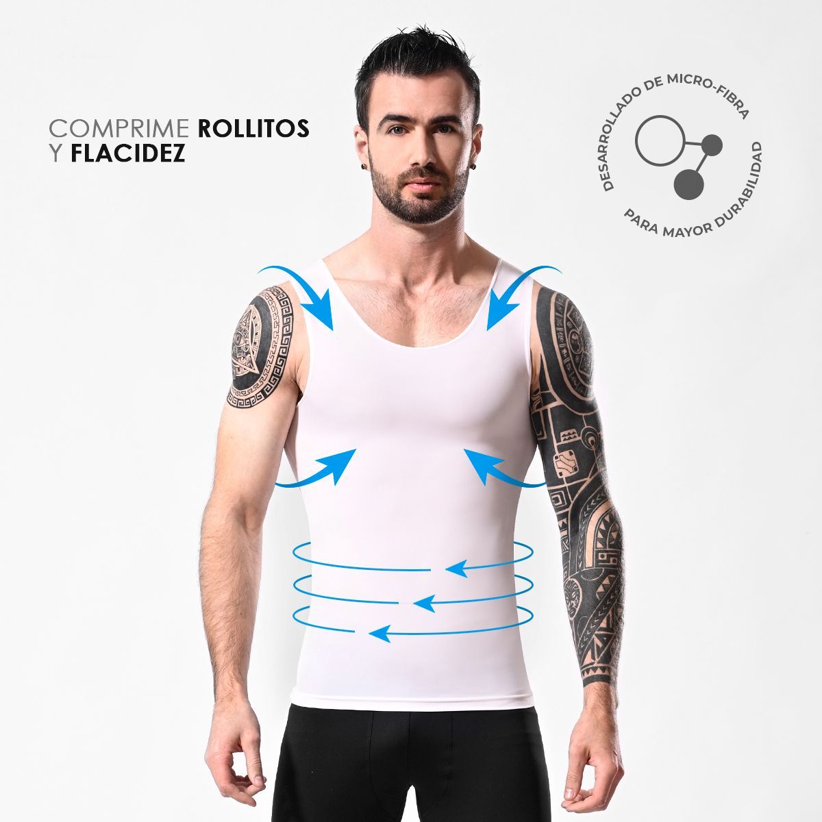 GENERICO - Bividi faja alta compresión cintura flacidez ginecomastia y abdomen