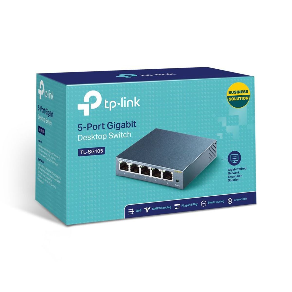TP LINK - Switch Tp-Link de Sobremesa Gigabit 5 Puertos de Metal