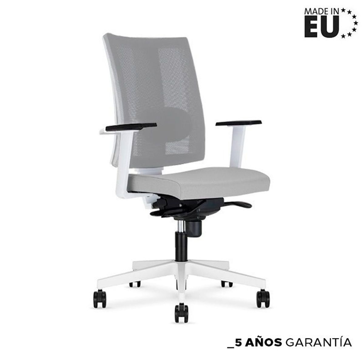 ZIYAZ - Silla De Oficina Ergonómica Nowy Styl Navigo Mesh Lux Gris