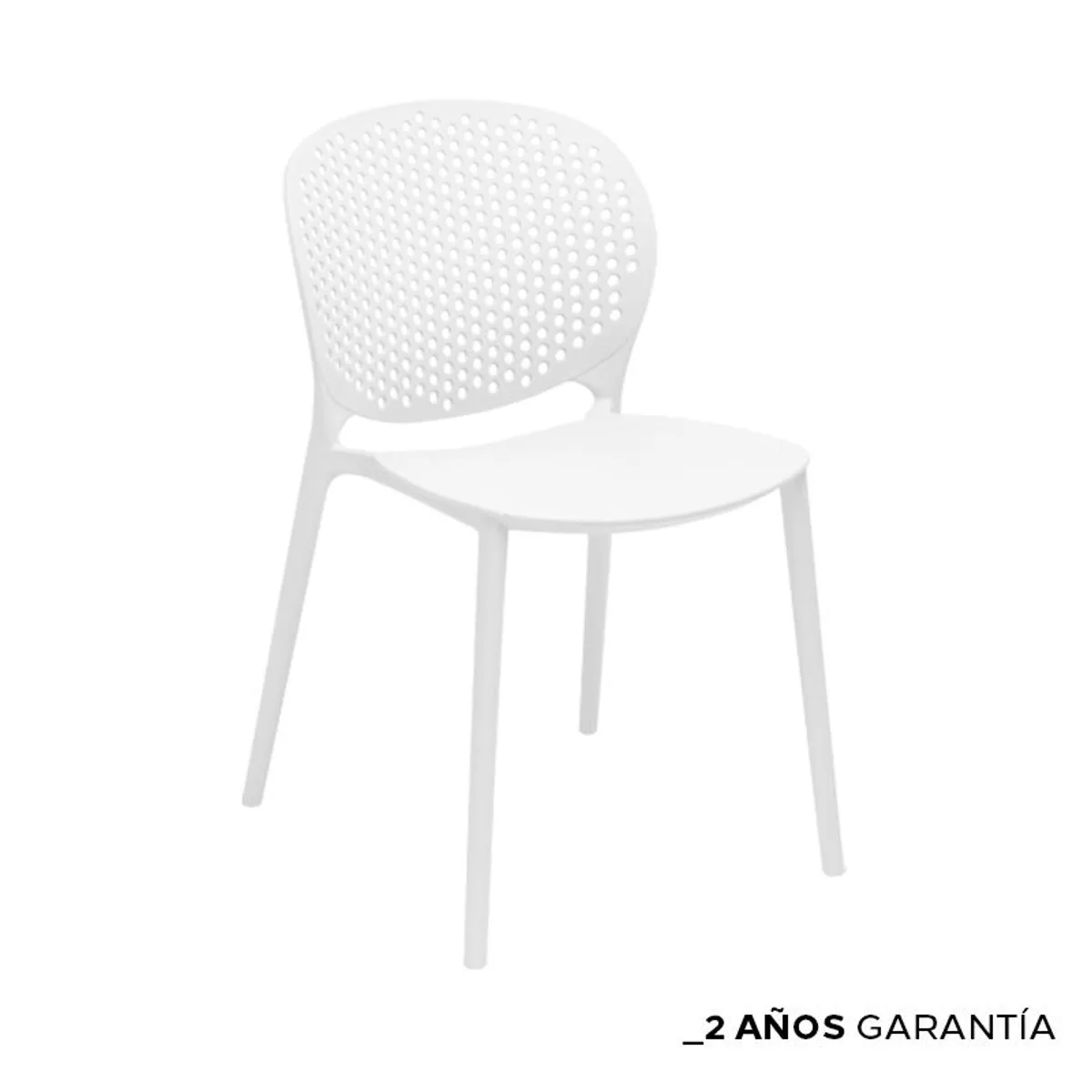 ZIYAZ - Silla  De Comedor Pongo  Blanco