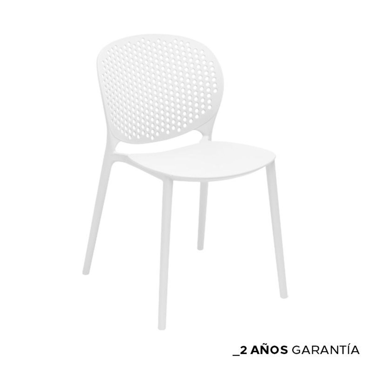 ZIYAZ - Silla  De Comedor Pongo  Blanco