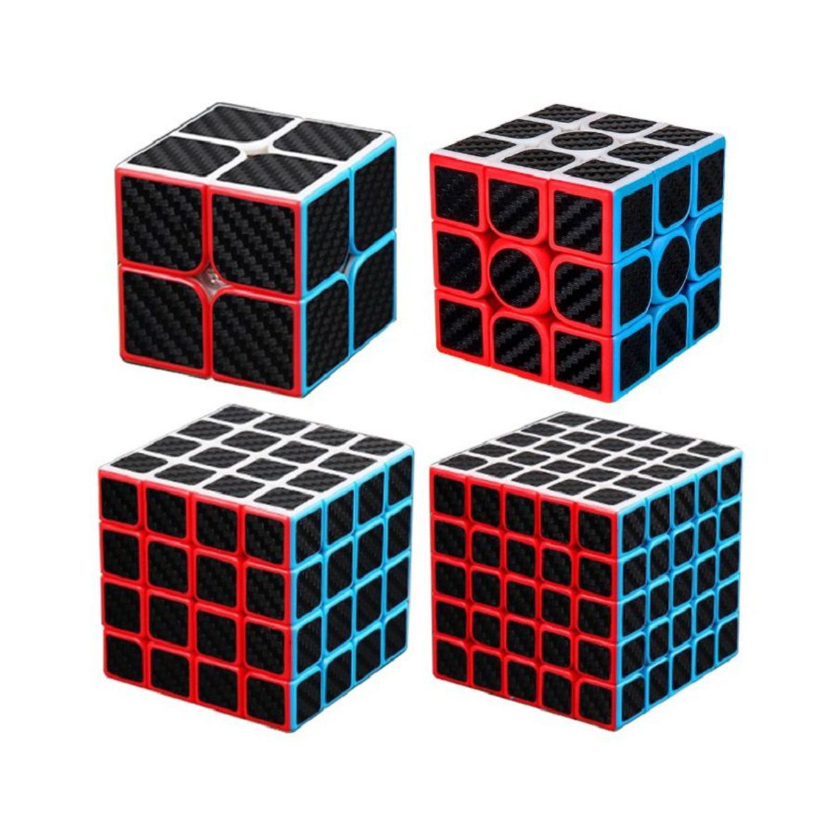 MOYU - Set Cubo Rubix Profesional Bicolor Moyu 2x2 3x3 4x4 y 5x5