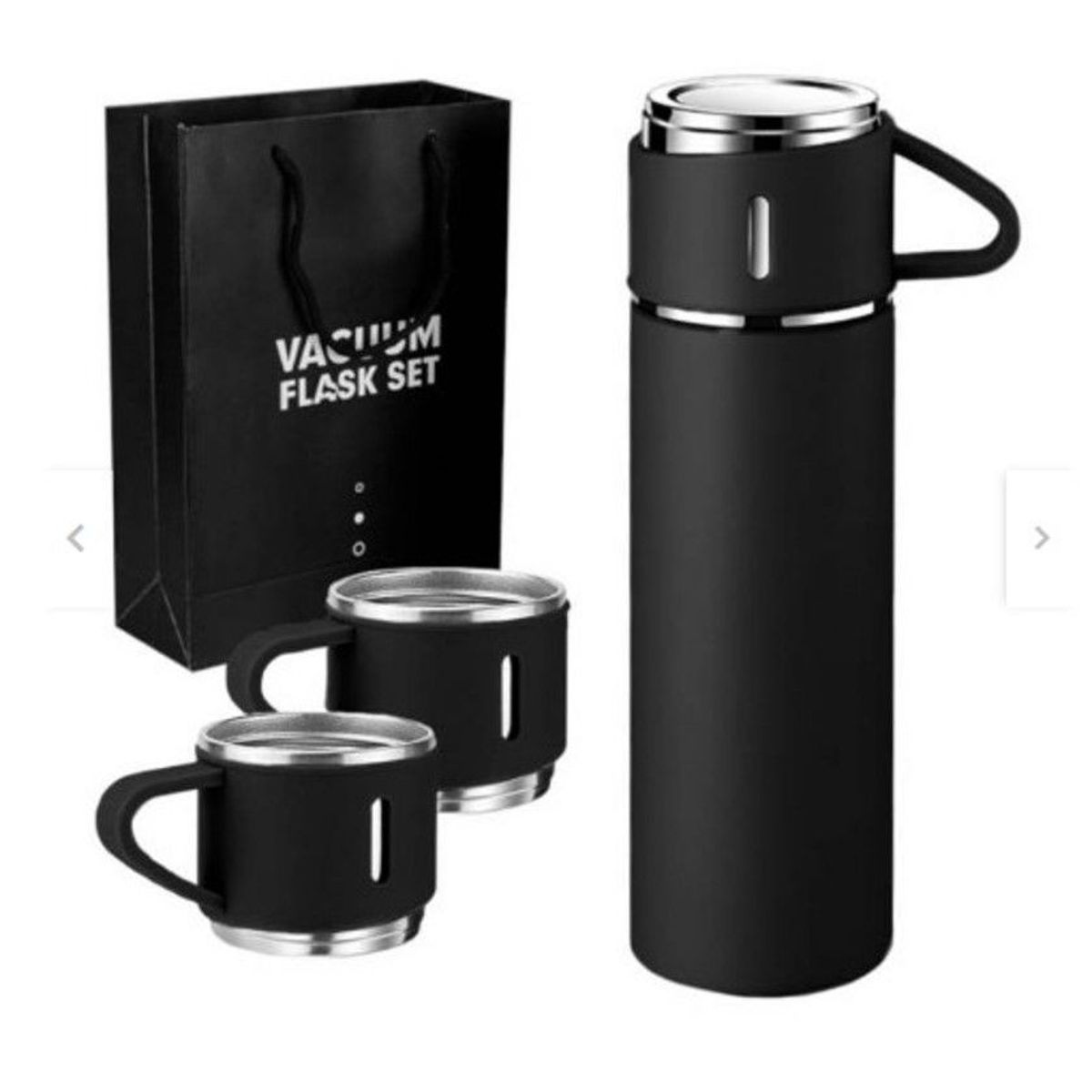 GENERICO - Termo 500 ml acero +3 tazas+Caja de presentación y bolsa